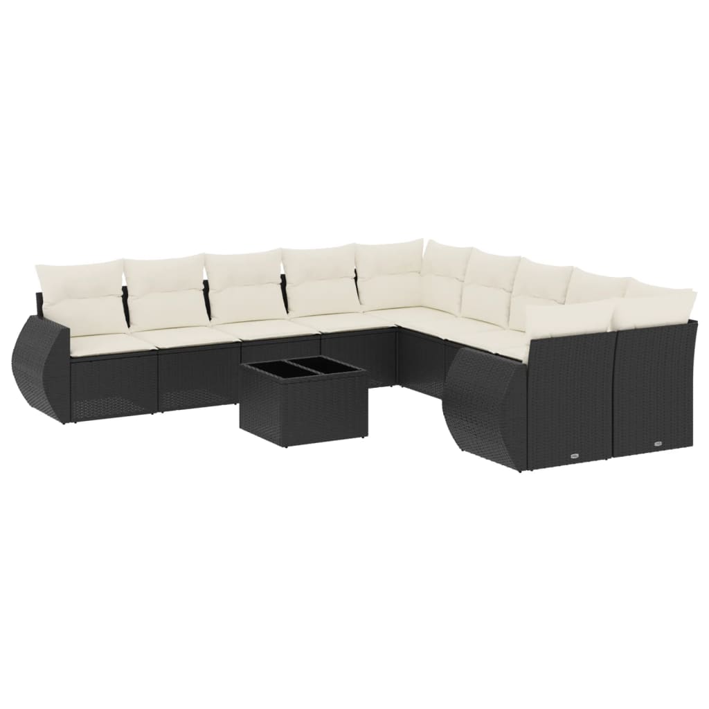 Garden Sofa Set Black, Cream White