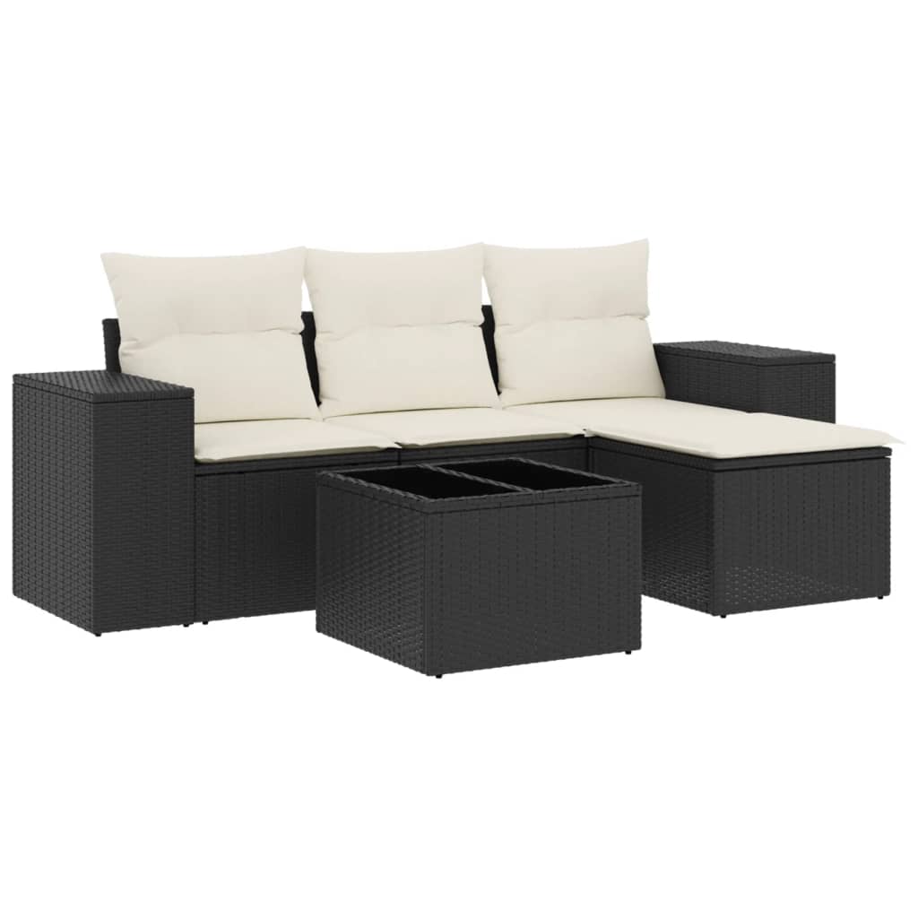 Garden Sofa Set Black PE rattan Average Modular Garden Sofa Set