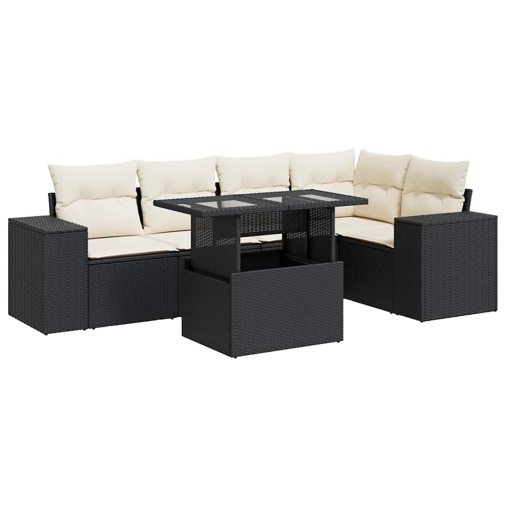 Garden Sofa Set Black PE rattan Garden Sofa Set Rectangular