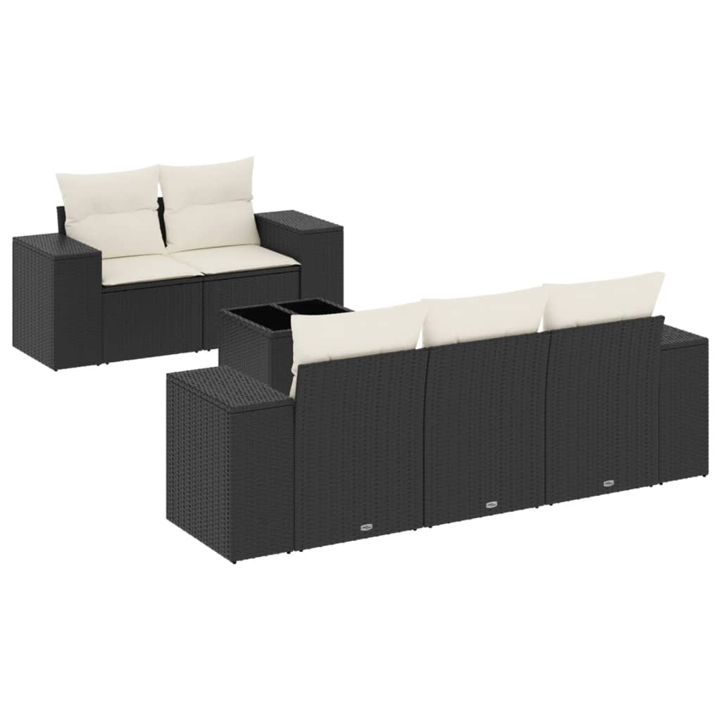 Garden Sofa Set Black PE rattan Large Modular Garden Sofa Set