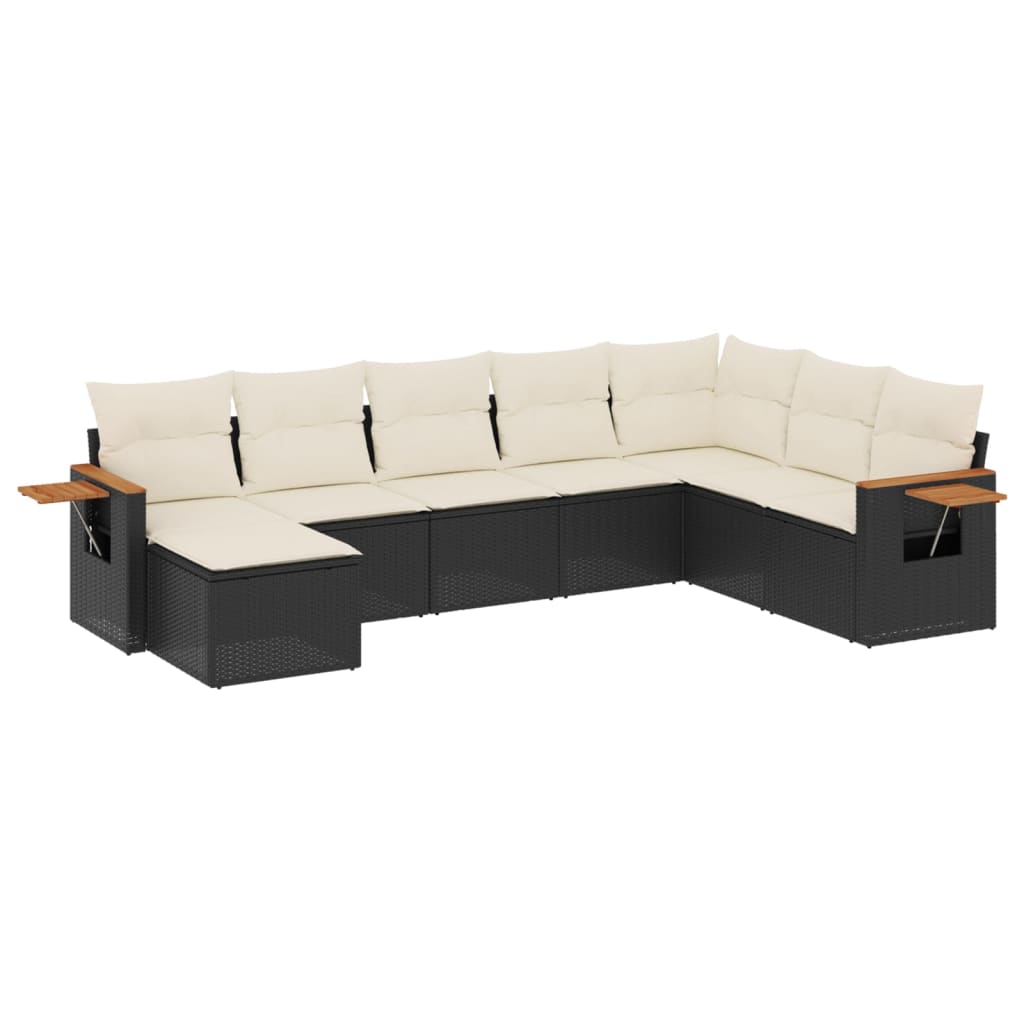 Garden Sofa Set Black PE rattan Large Modular Garden Sofa Set