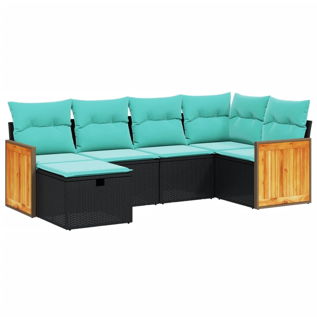Garden Sofa Set Black PE rattan Large Modular Garden Sofa Set