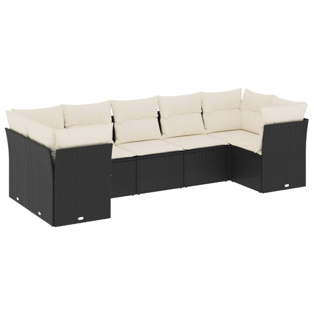 Garden Sofa Set Black PE rattan Large Modular Garden Sofa Set