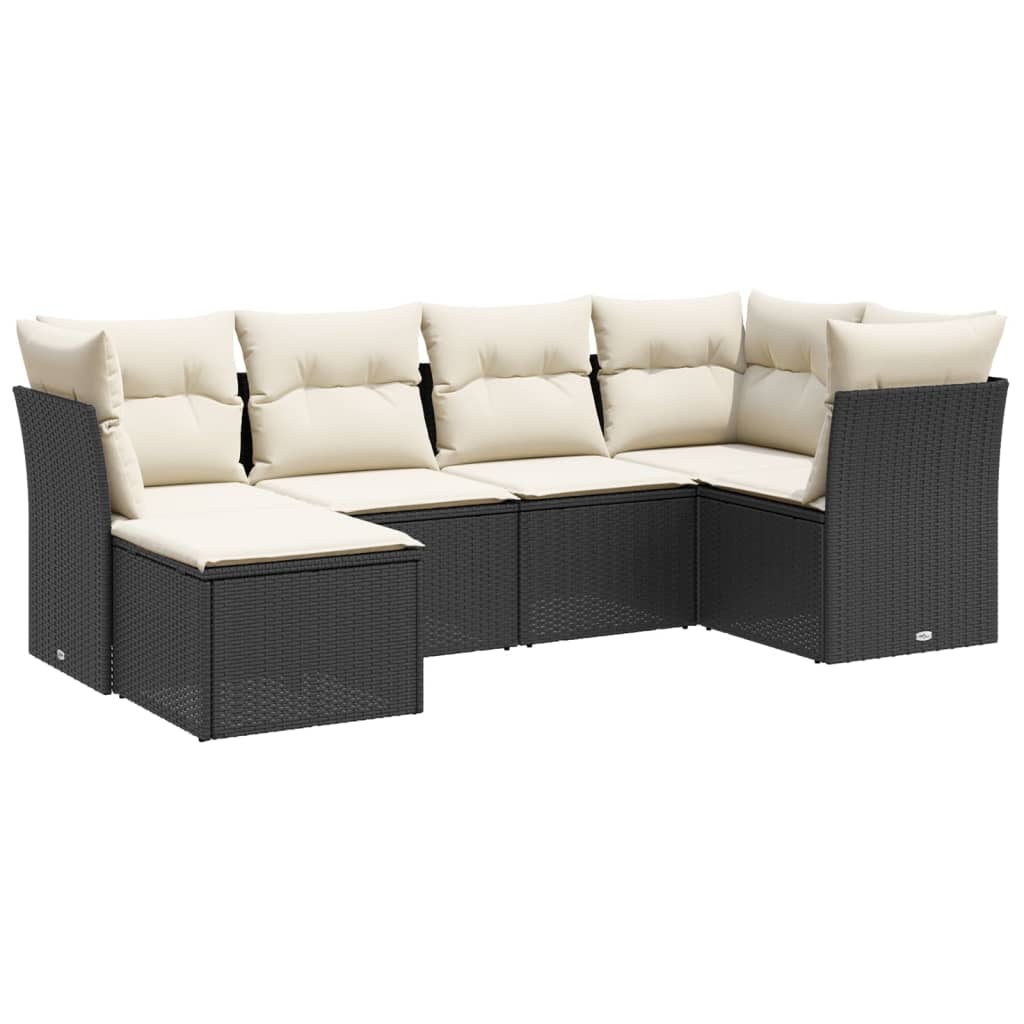 Garden Sofa Set Black PE rattan Medium Modular Garden Sofa Set