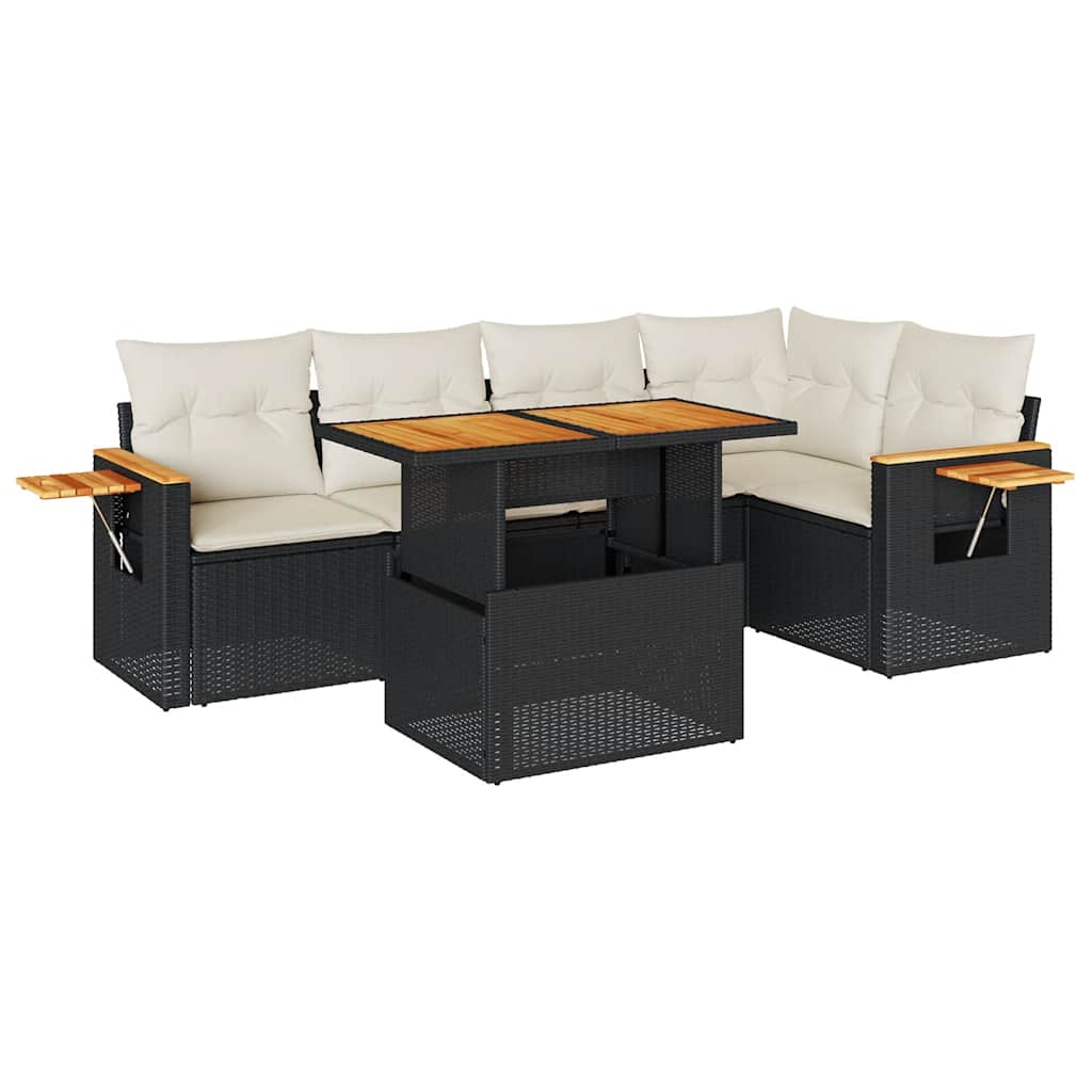 Garden Sofa Set Black PE rattan Medium Modular Garden Sofa Set