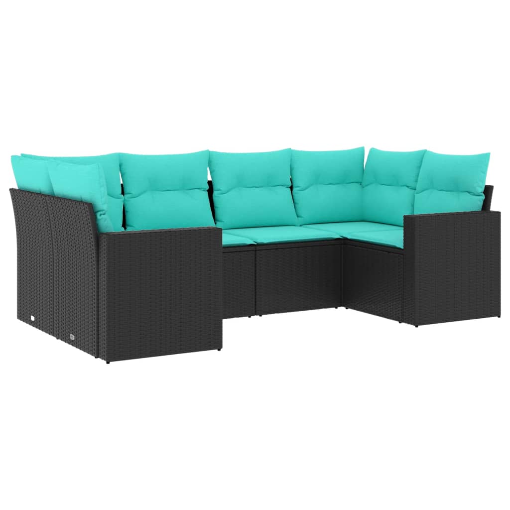 Garden Sofa Set Black PE rattan Medium Modular Garden Sofa Set