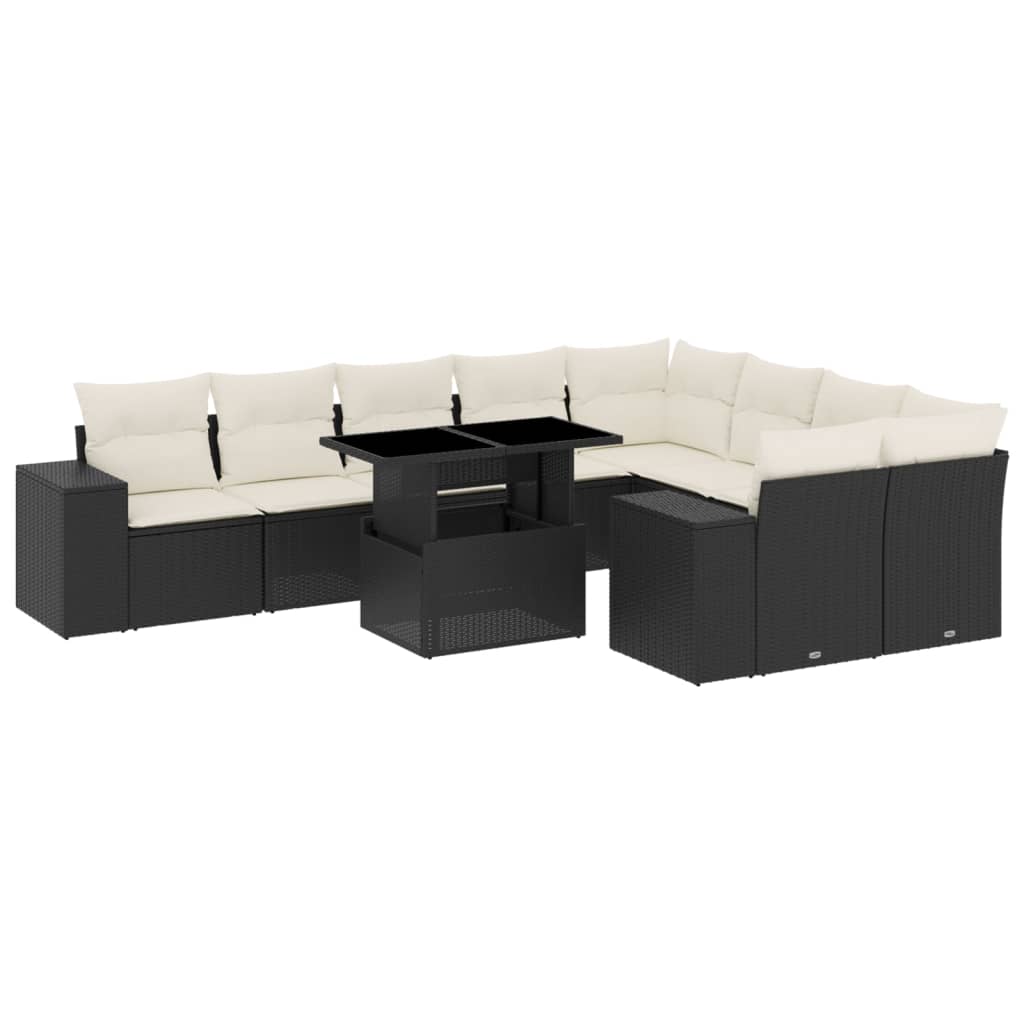 Garden Sofa Set Black PE rattan Modular Garden Sofa Set