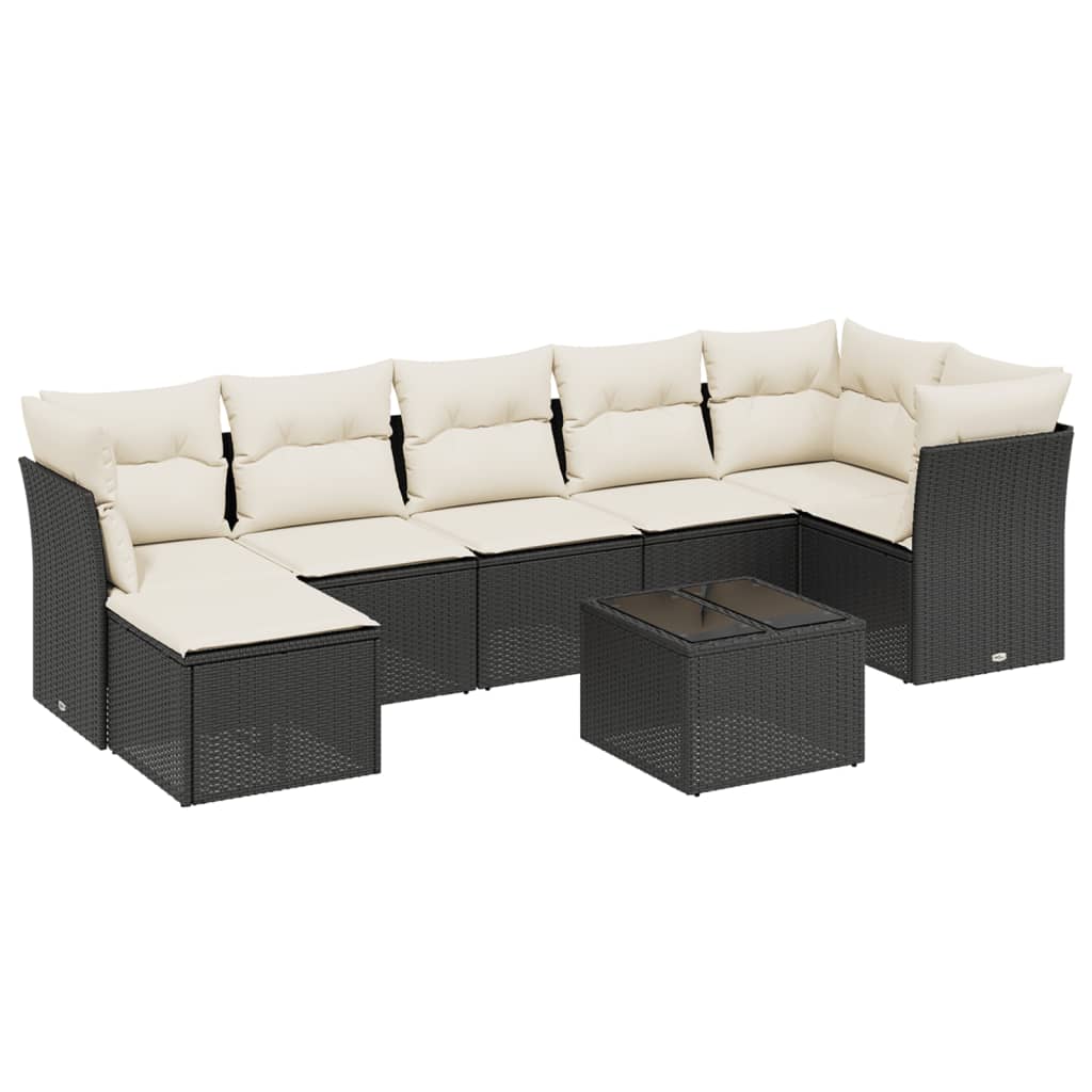 Garden Sofa Set Black Poly Rattan Large Modular Garden Sofa Set