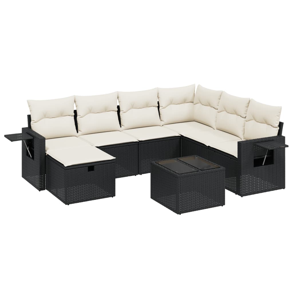 Garden Sofa Set Black Poly Rattan Large Modular Garden Sofa Set