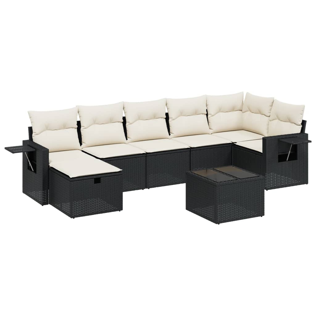 Garden Sofa Set Black Poly Rattan Large Modular Garden Sofa Set