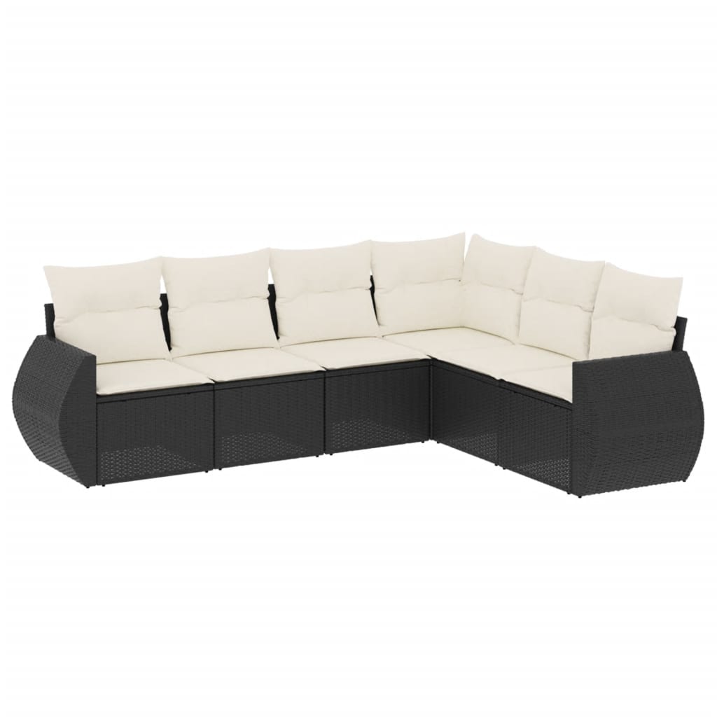 Garden Sofa Set Black Poly Rattan Large Modular Garden Sofa Set