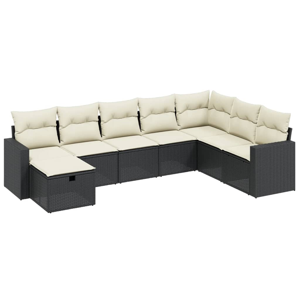 Garden Sofa Set Black Poly Rattan Large Modular Garden Sofa Set