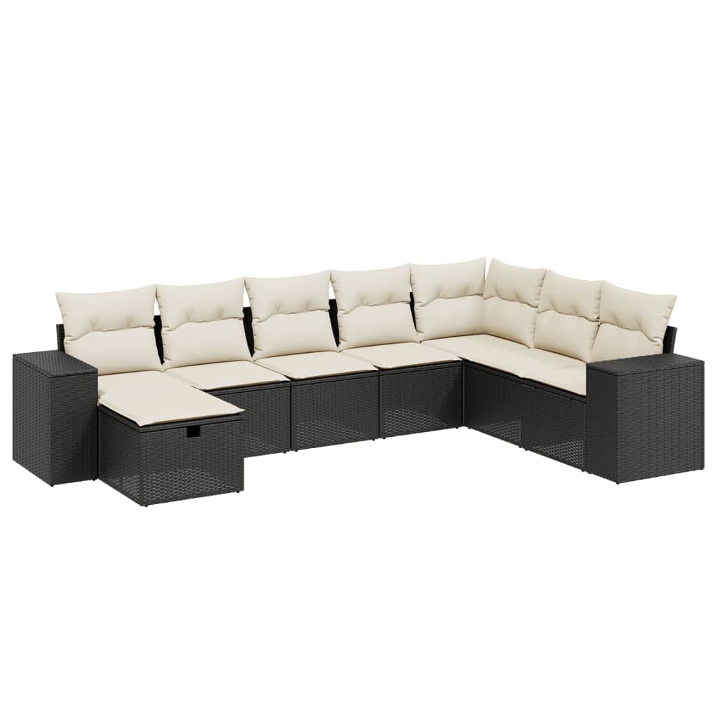 Garden Sofa Set Black Poly Rattan Large Modular Garden Sofa Set