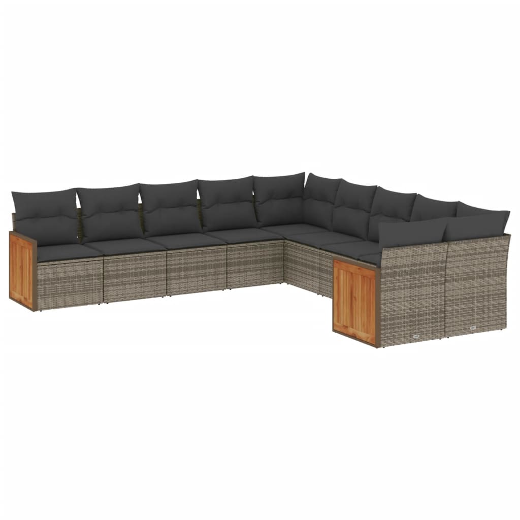 Garden Sofa Set Grey and Dark Grey