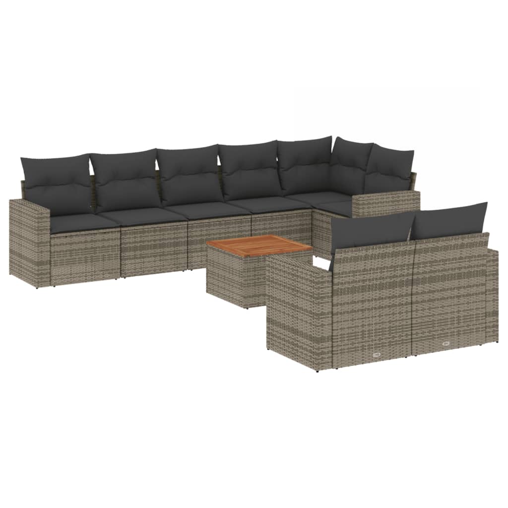Garden Sofa Set Grey, Brown, Dark Grey