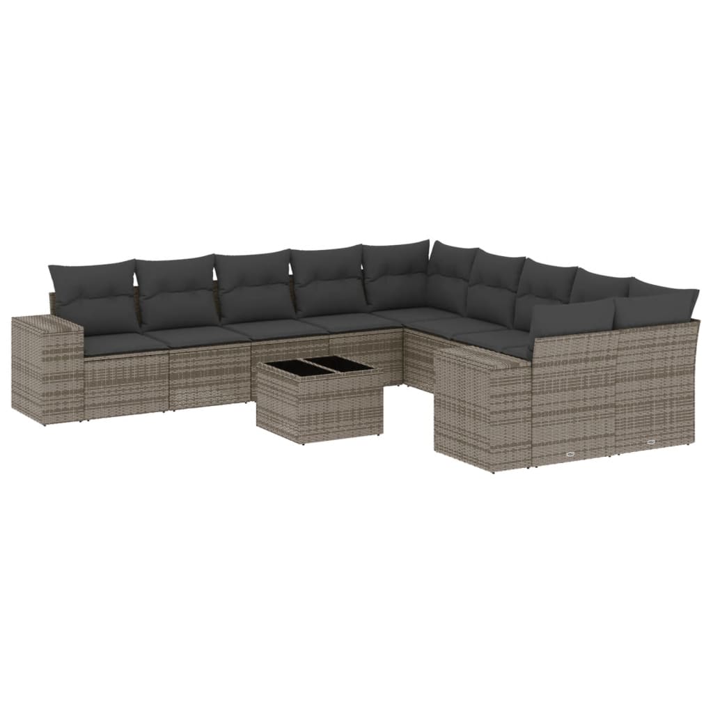 Garden Sofa Set Grey, Dark grey