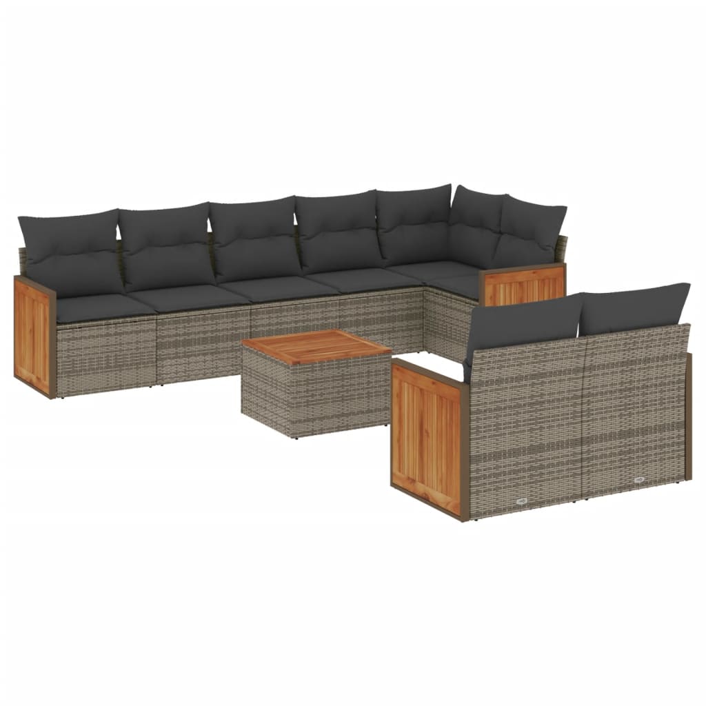 Garden Sofa Set Grey, Dark Grey