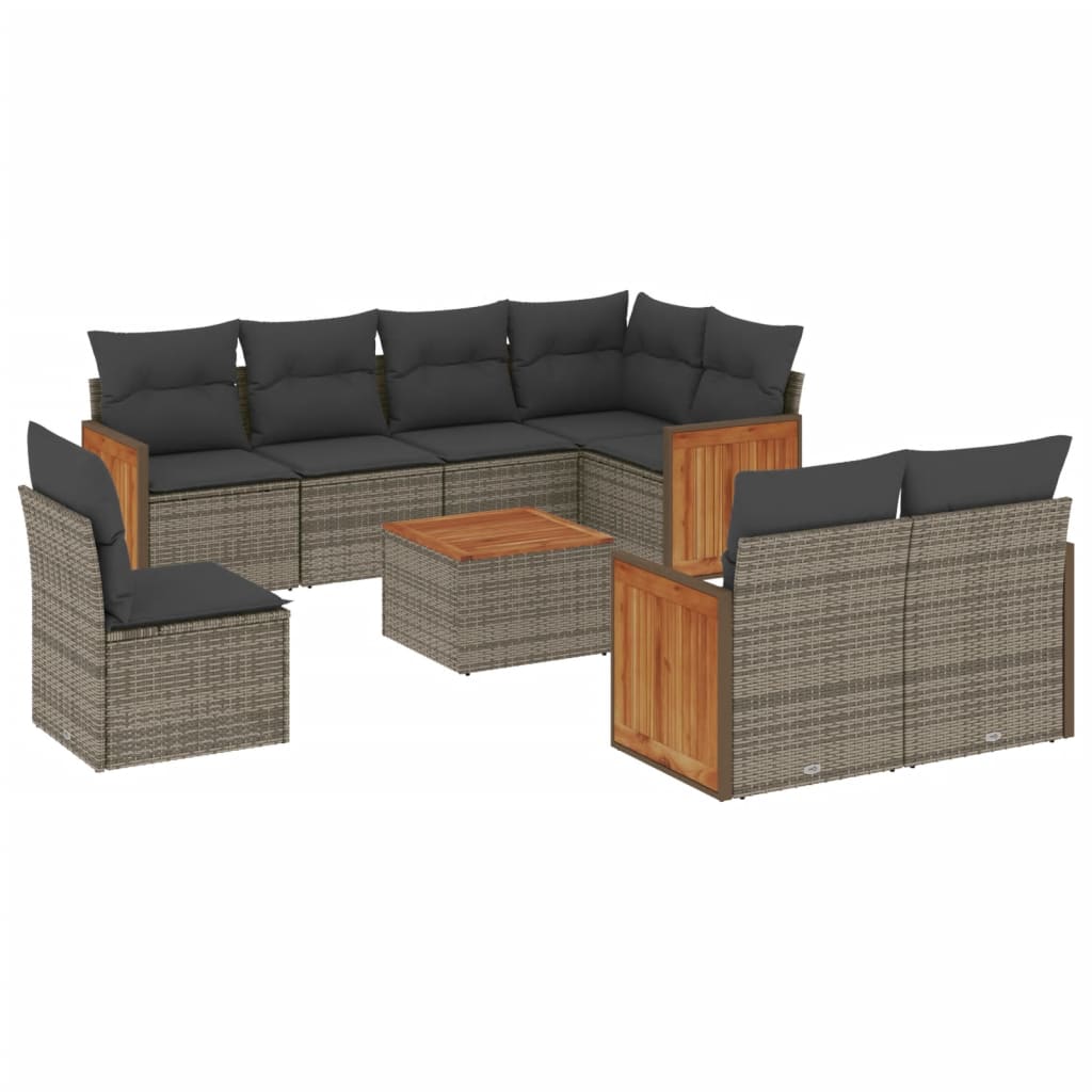 Garden Sofa Set Grey, Dark Grey