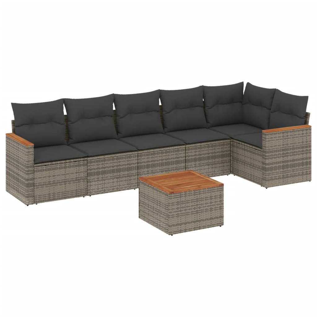 Garden Sofa Set Grey PE rattan L Modular Garden Sofa Set