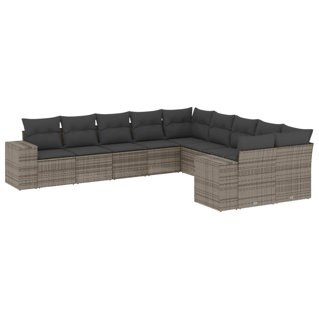 Garden Sofa Set Grey PE wicker Large Modular Garden Sofa Set