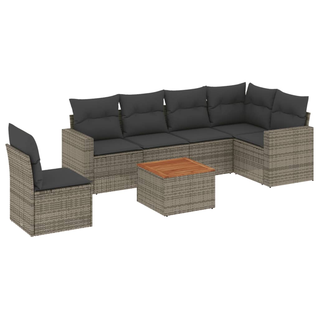 Garden Sofa Set Grey Poly Rattan Large Modular Garden Sofa Set