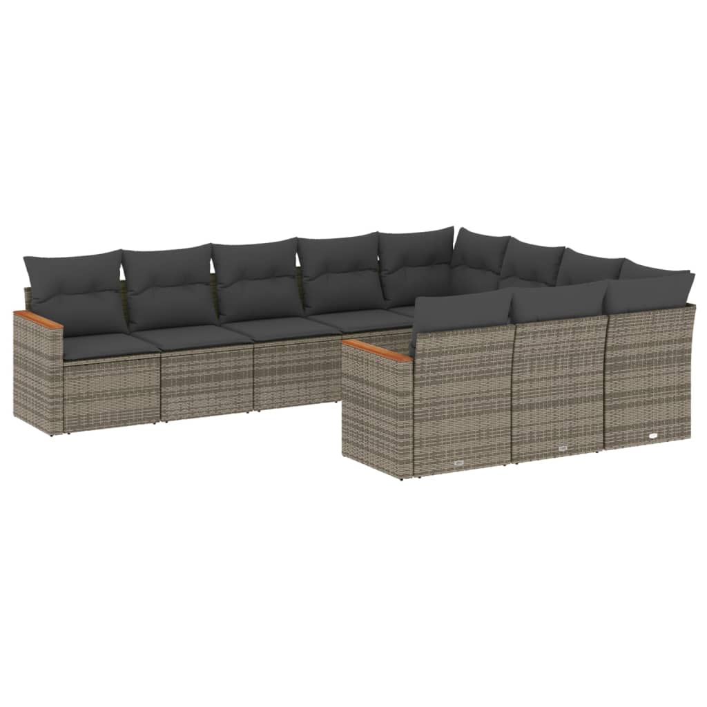 Garden Sofa Set Grey Poly Rattan Large Modular Garden Sofa Set