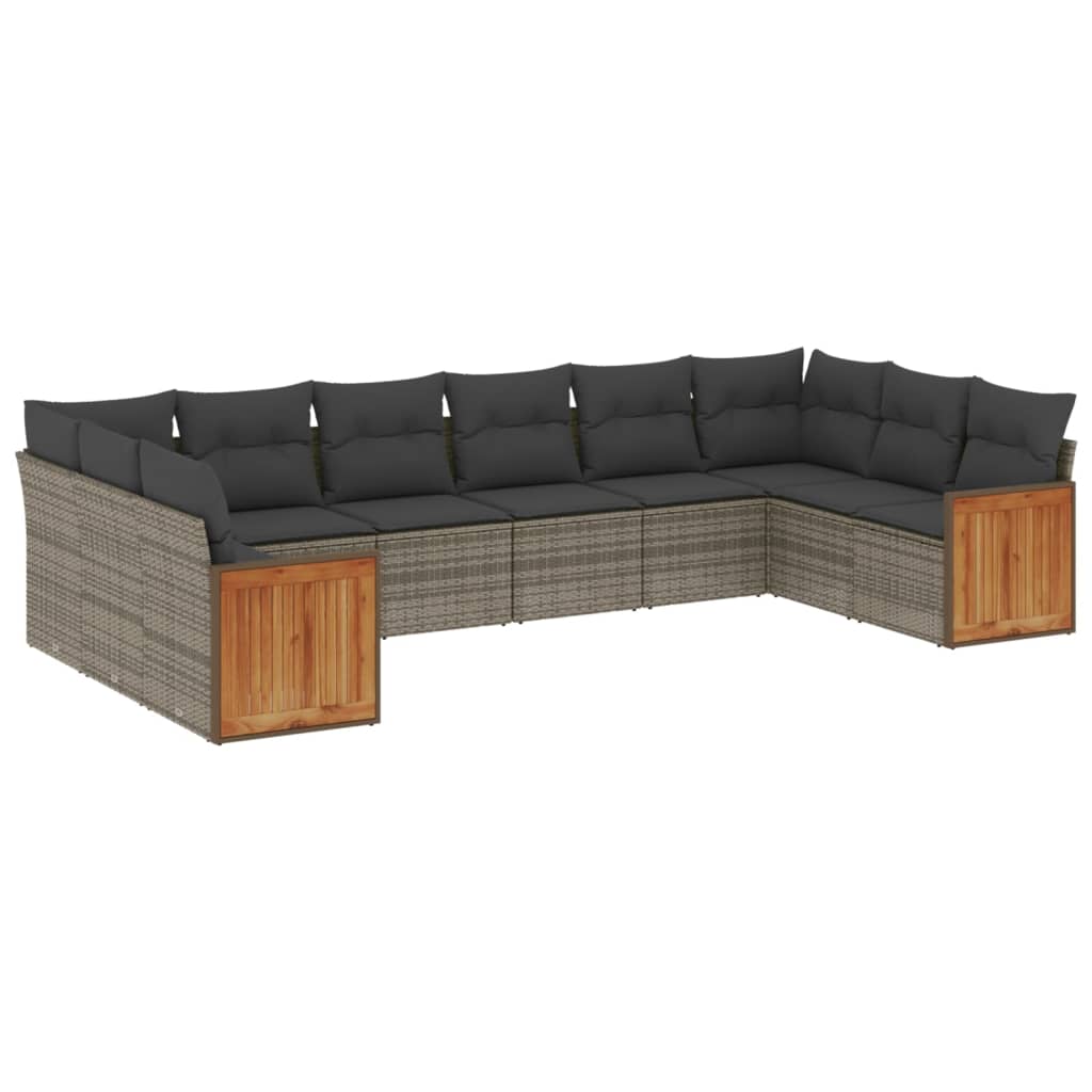 Garden Sofa Set Grey Poly Rattan Large Modular Garden Sofa Set