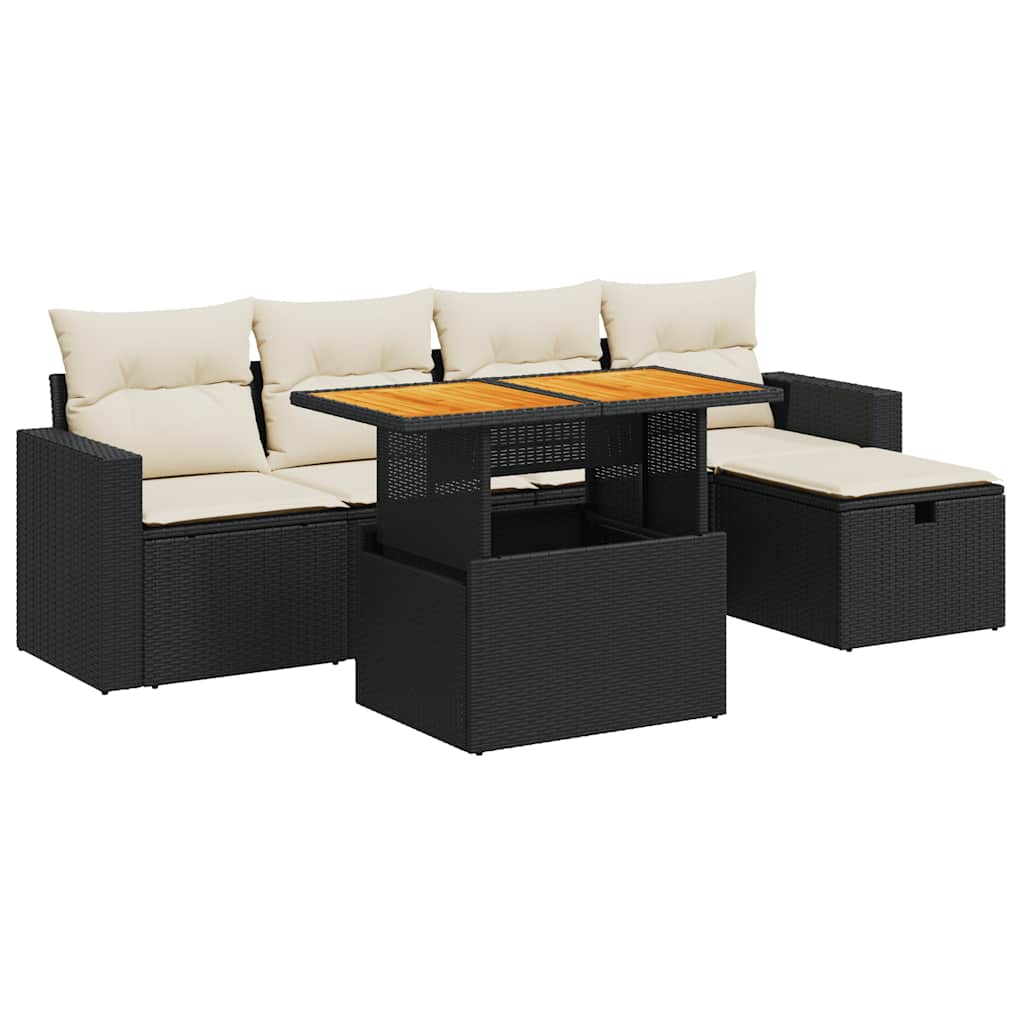 Garden Sofa Set Light grey PE Rattan Adjustable Feet
