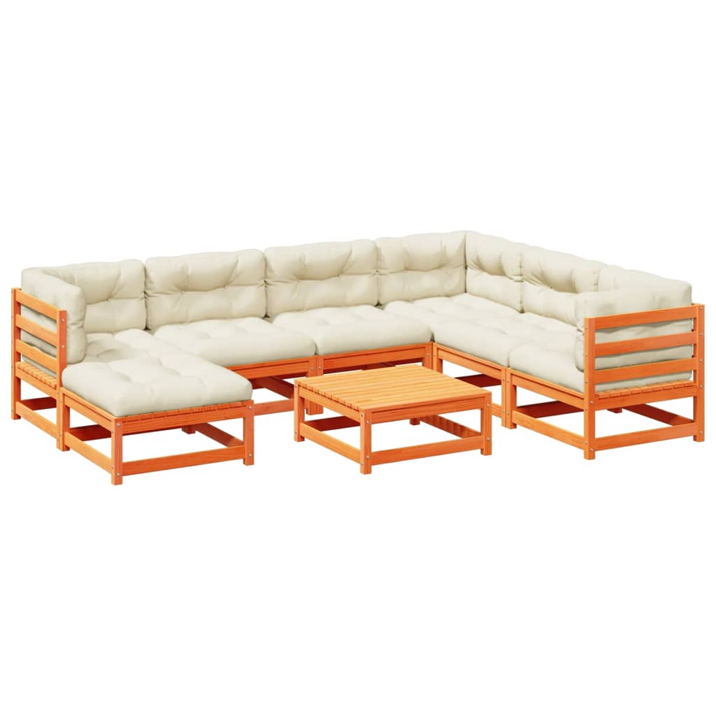 Garden Sofa Set Wax brown and cream