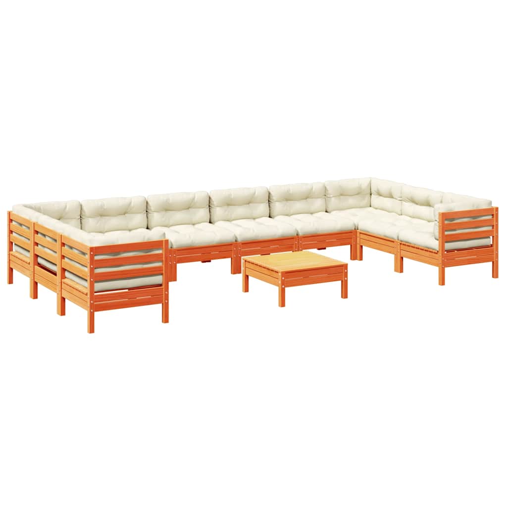 Garden Sofa Set Wax brown and cream