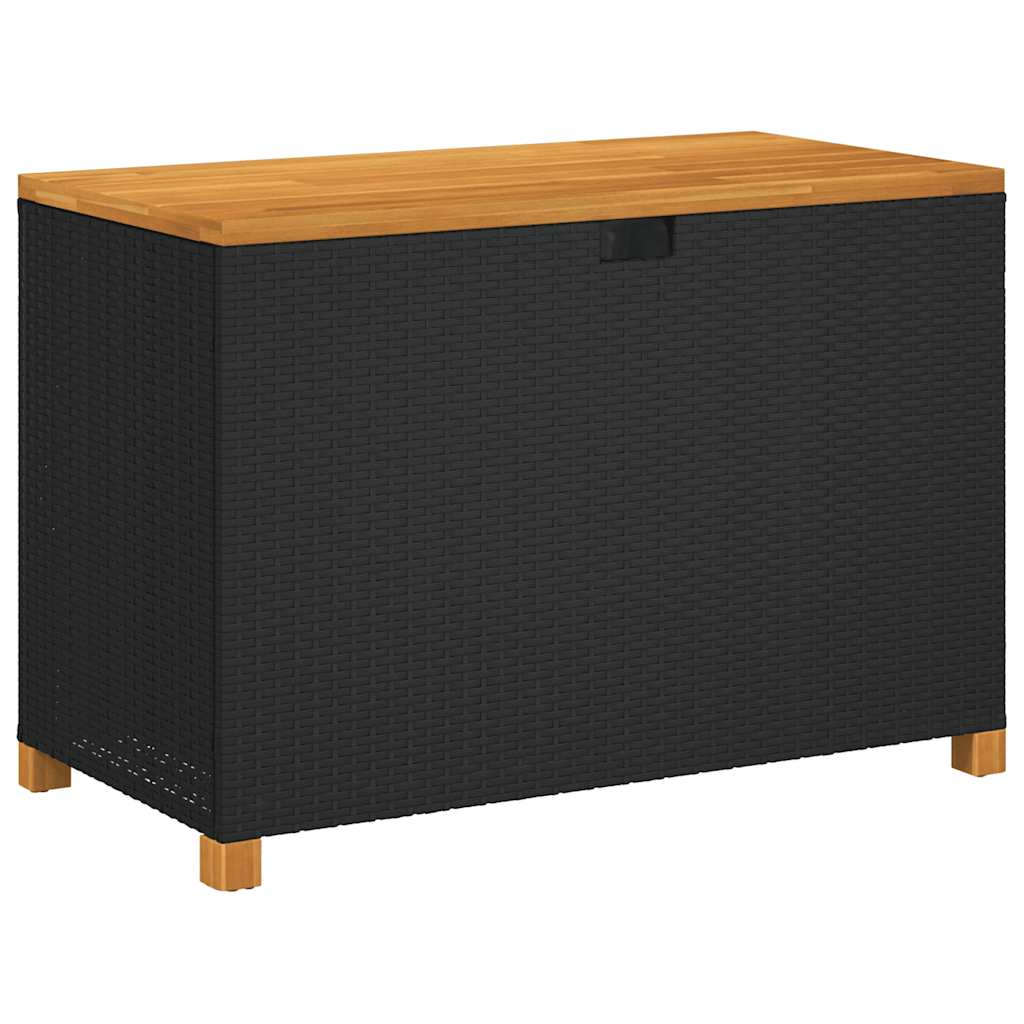 Garden Storage Box Black and Brown