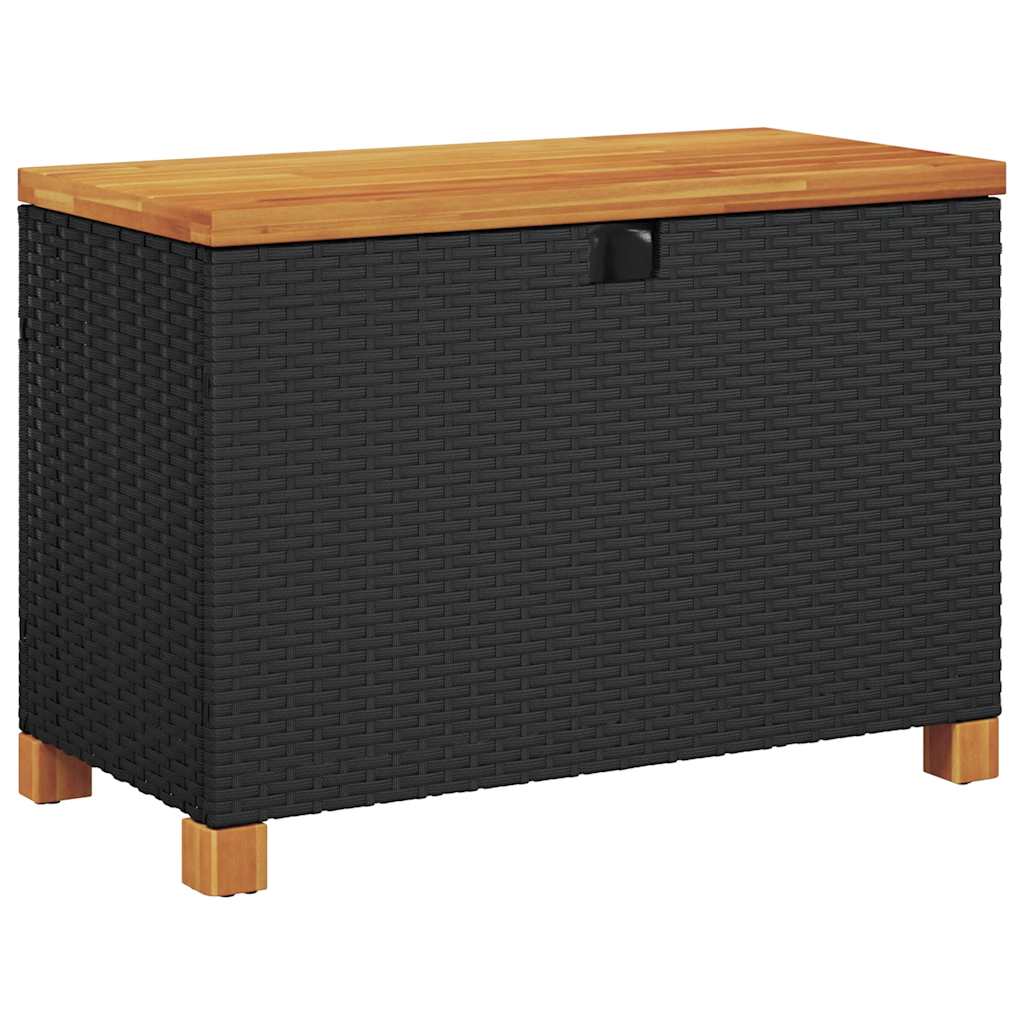 Garden Storage Box Black and Brown