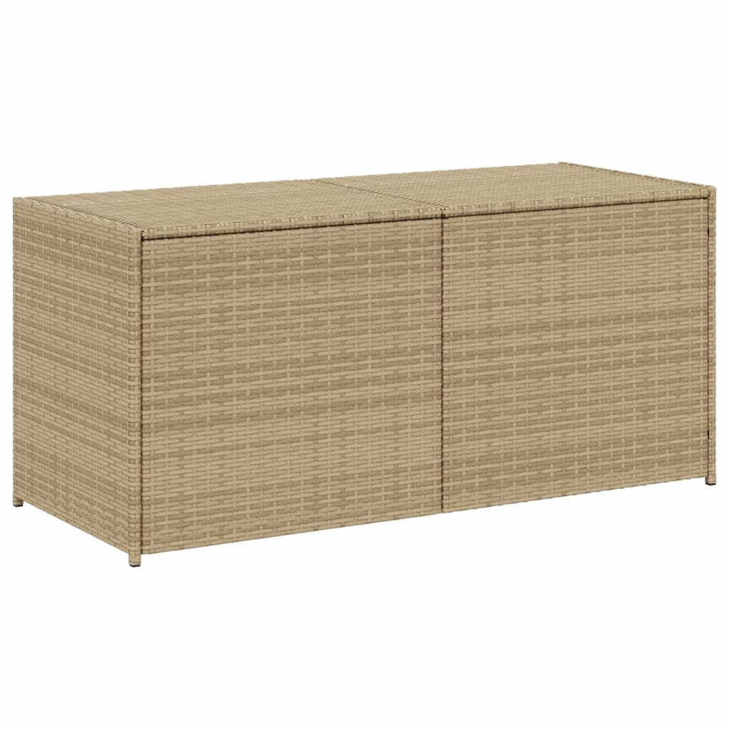 Garden Storage Box Mix Beige PE rattan 74.8 gal