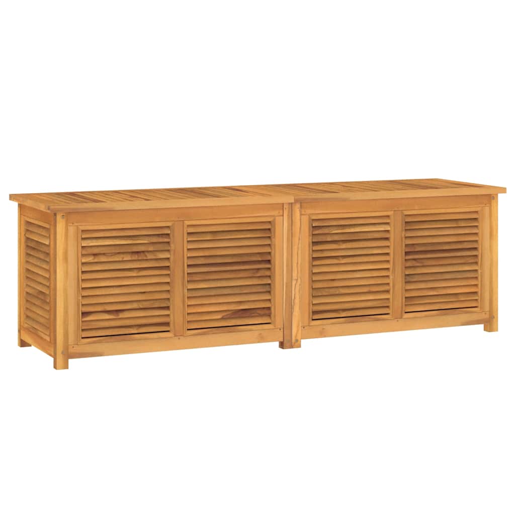 Garden Storage Box Warm Teak Solid teak wood, water-resistant PE bag