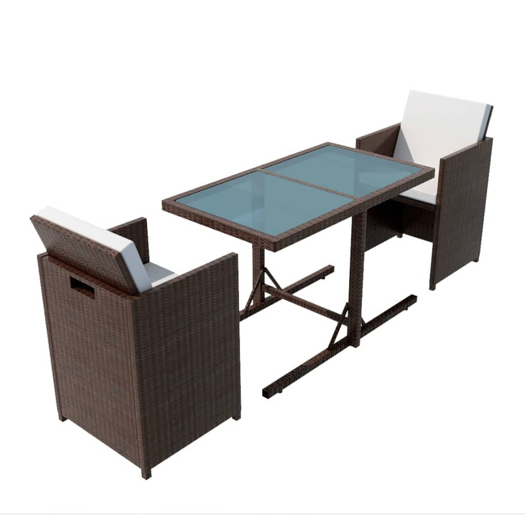 Garden Table And Chair Brown and cream white