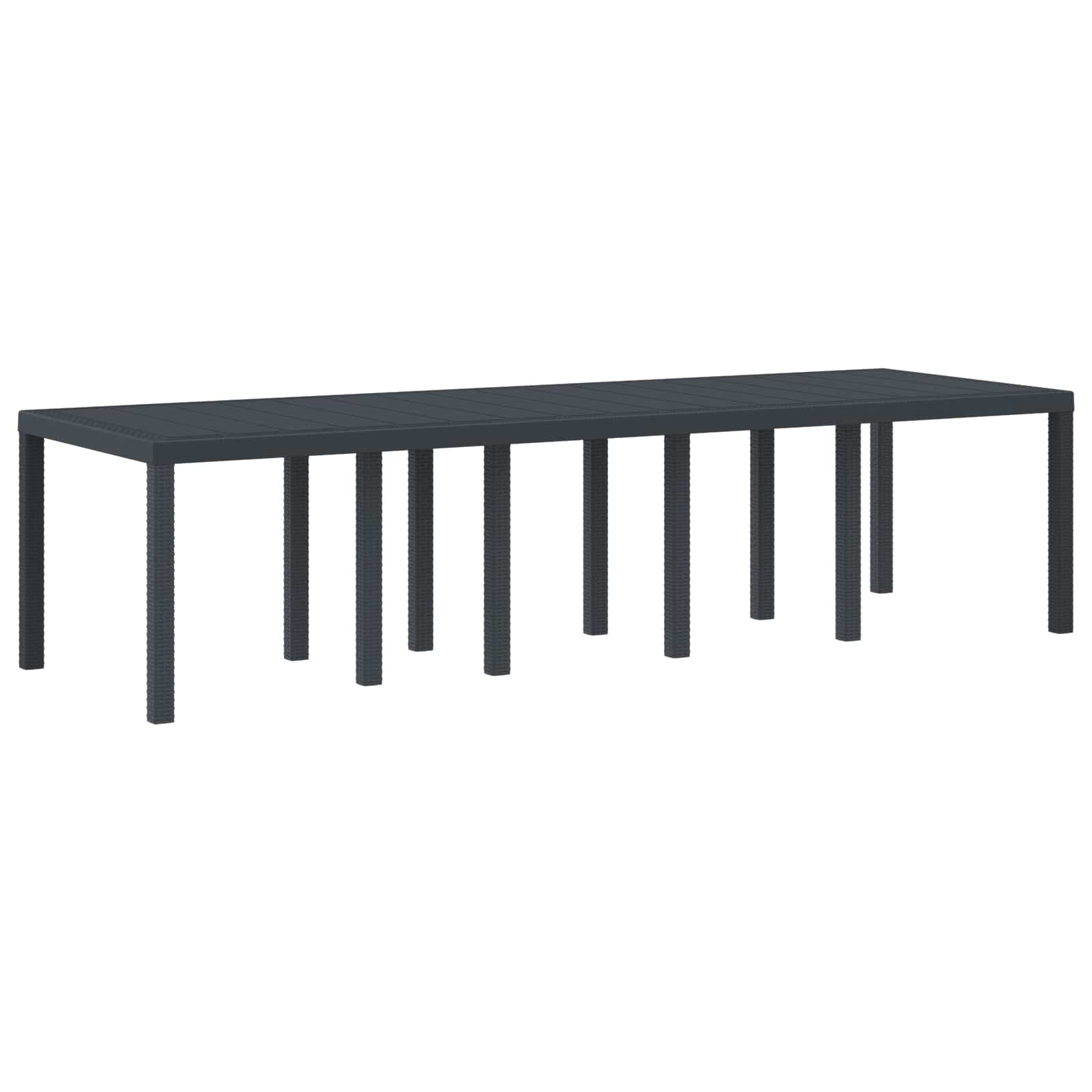 Garden Table Anthracite 118.11 x 39.37 x 28.74 in Poly Rattan
