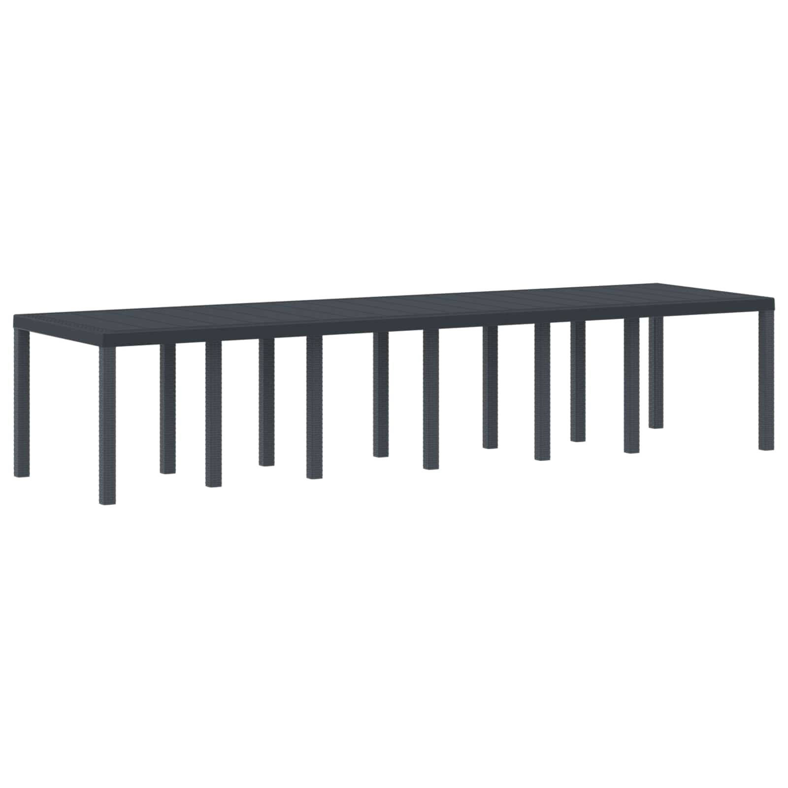 Garden Table Anthracite 137.80 x 39.37 x 29.13 in Poly Rattan