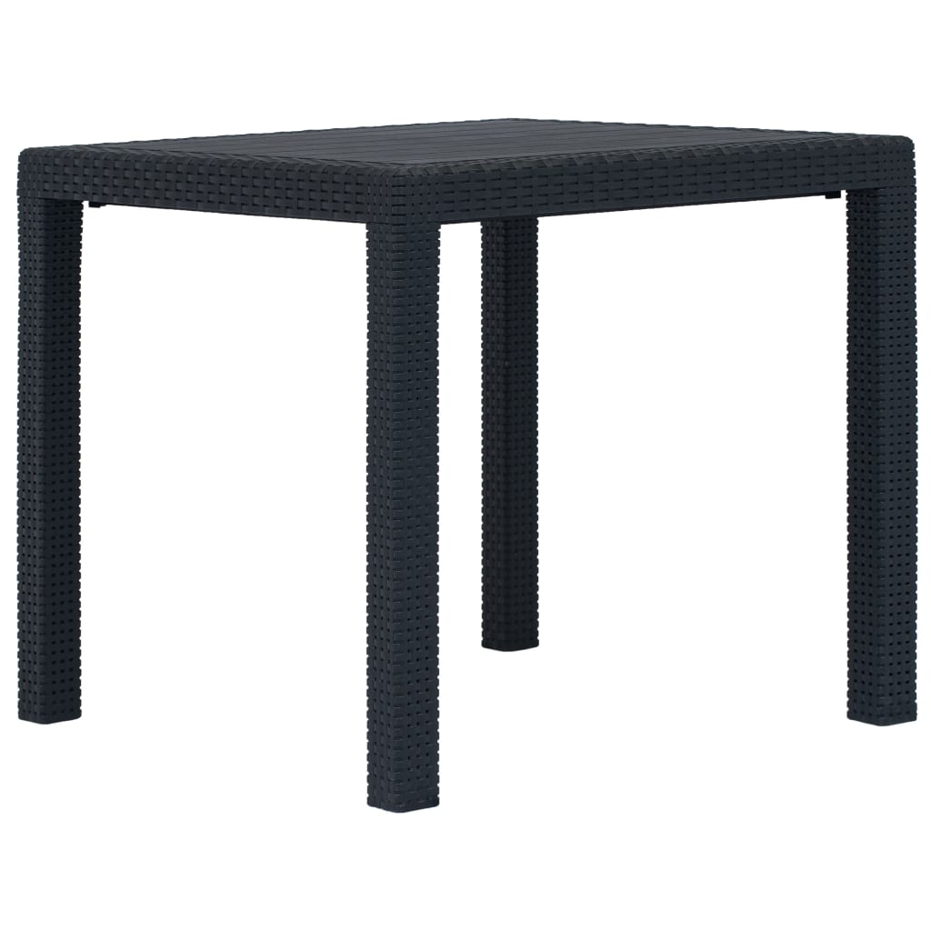 Garden Table Anthracite Plastic 31.1x31.1x28.3 in Stylish Design
