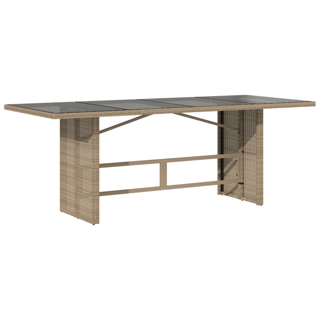 Garden Table Beige PE rattan