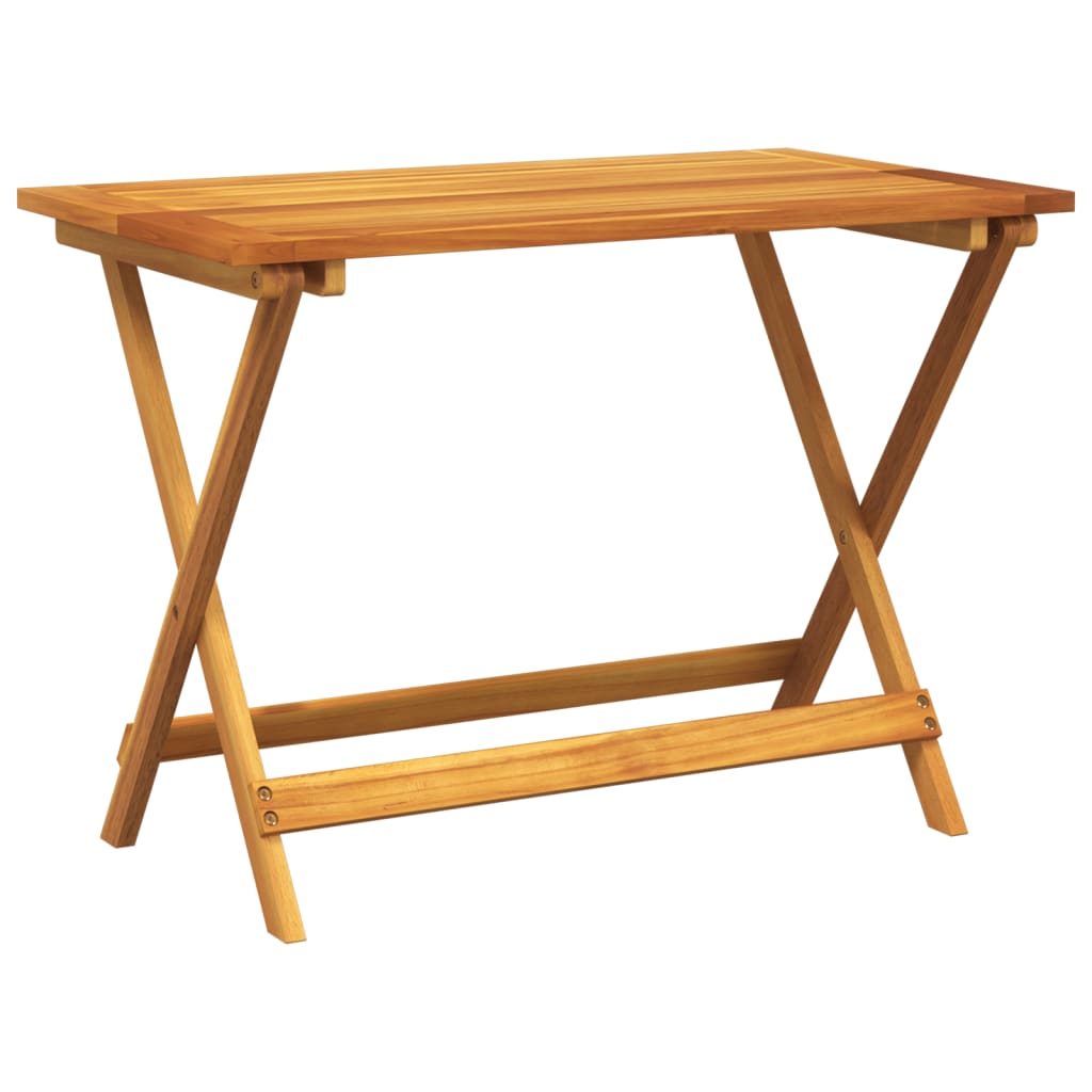 Garden Table Brown Solid Acacia wood Medium Foldable