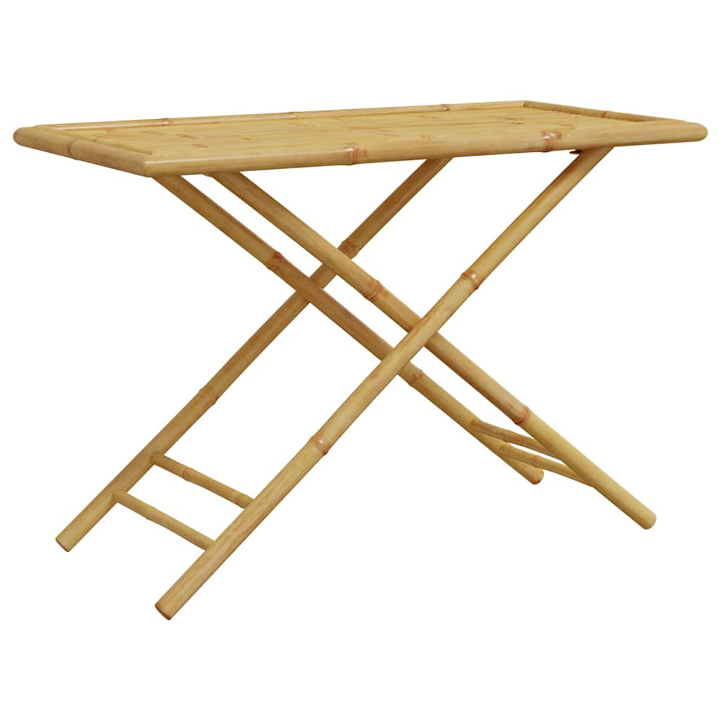 Garden Table Natural Bamboo 43.3 in x 21.7 in x 29.5 in Foldable