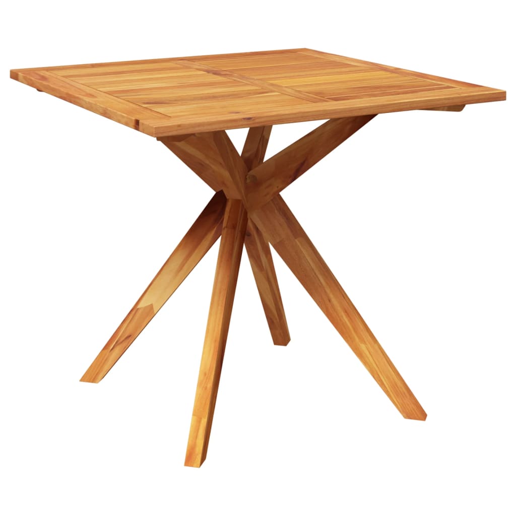Garden Table Natural Wood Solid Acacia Wood Medium
