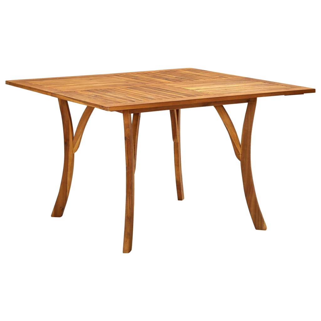 Garden Table Natural Wood Solid Acacia Wood Medium Durable