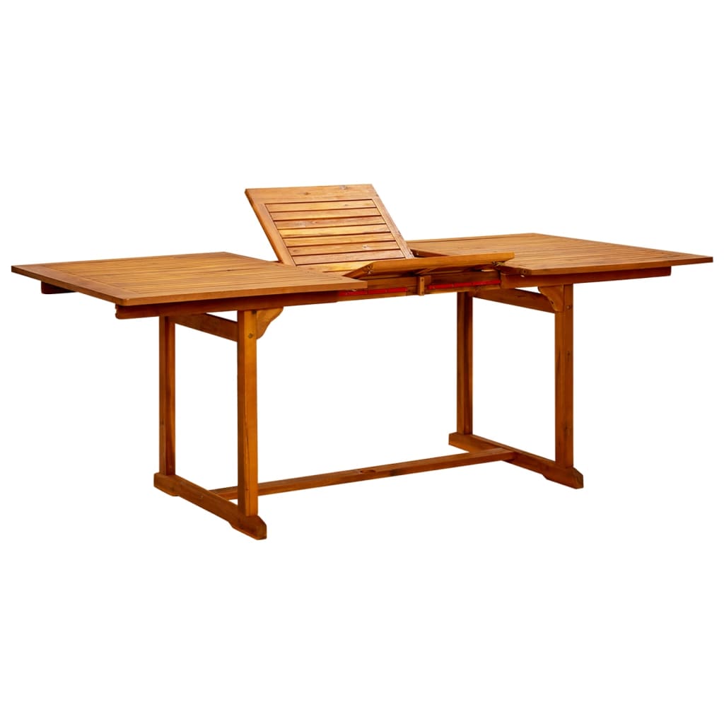 Garden Table Natural wood Solid acacia wood Medium Extendable