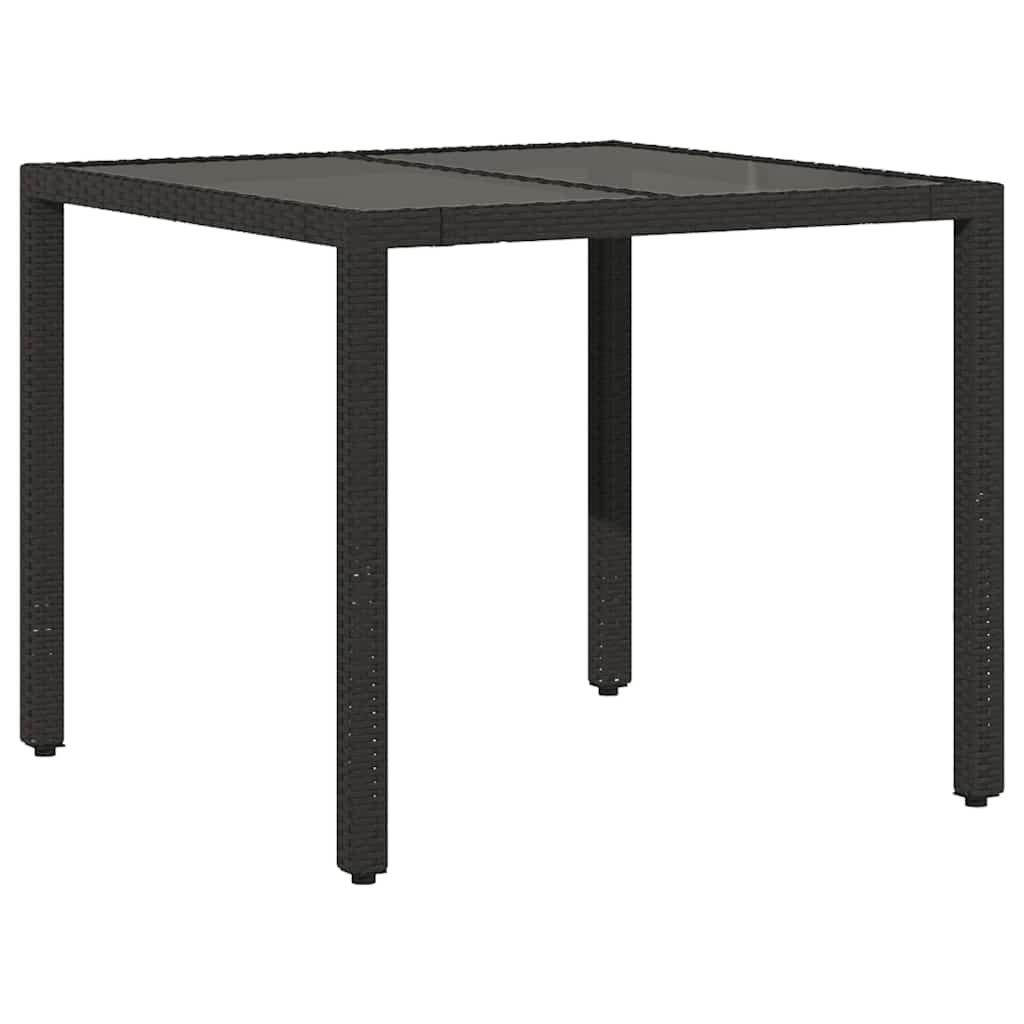 Garden Table Set of 4 Black