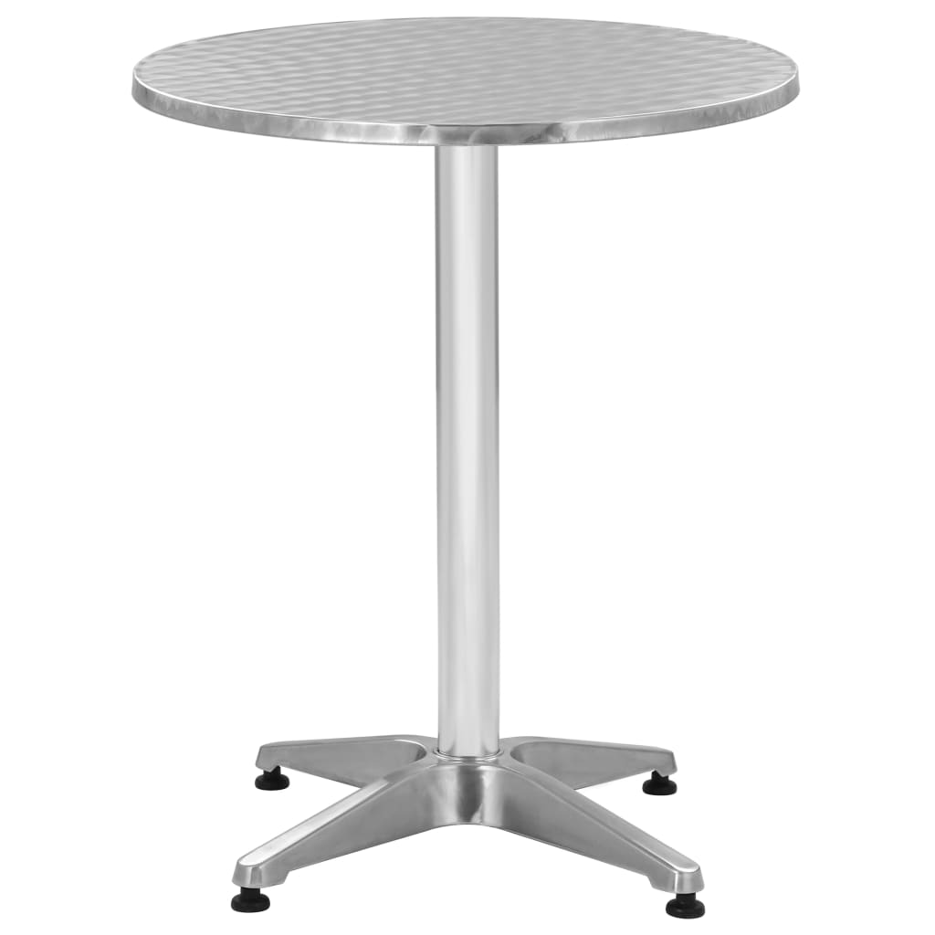 Garden Table Silver Aluminum, Stainless Steel Small Lightweight