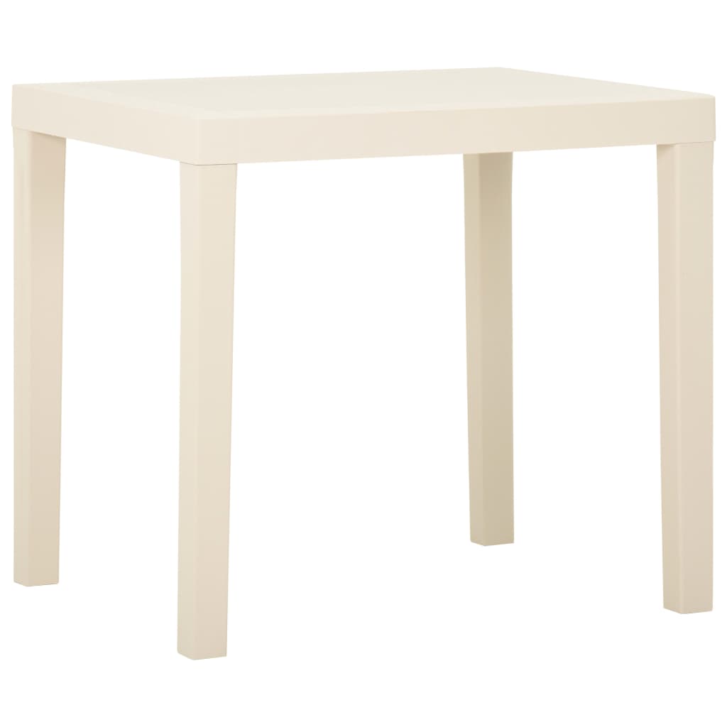 Garden Table White Plastic Medium Lightweight Garden Table