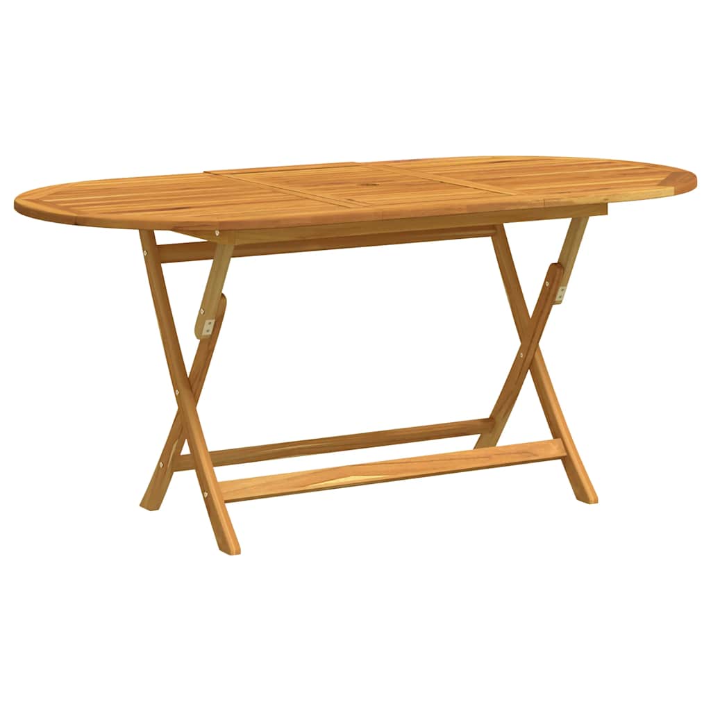 Garden Table Wood Brown Solid eucalyptus wood Medium Foldable