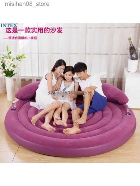 Genuine Intex inflatable double-back lazy sofa bed with enlarged round design