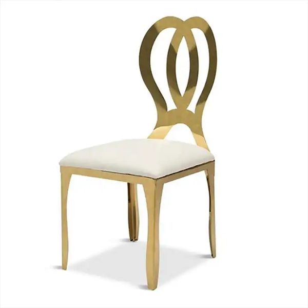 Gold stainless steel chairs for wedding receptions and party decorations